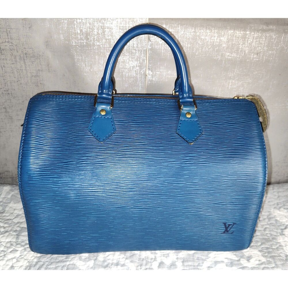Louis Vuitton Blue Epi Leather Speedy-style Shoulder Bag